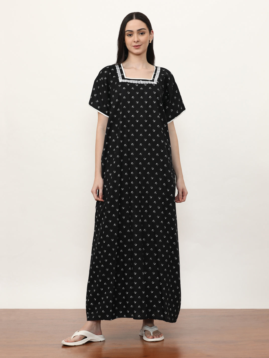 Printed Pure Cotton Maxi Nightdress
