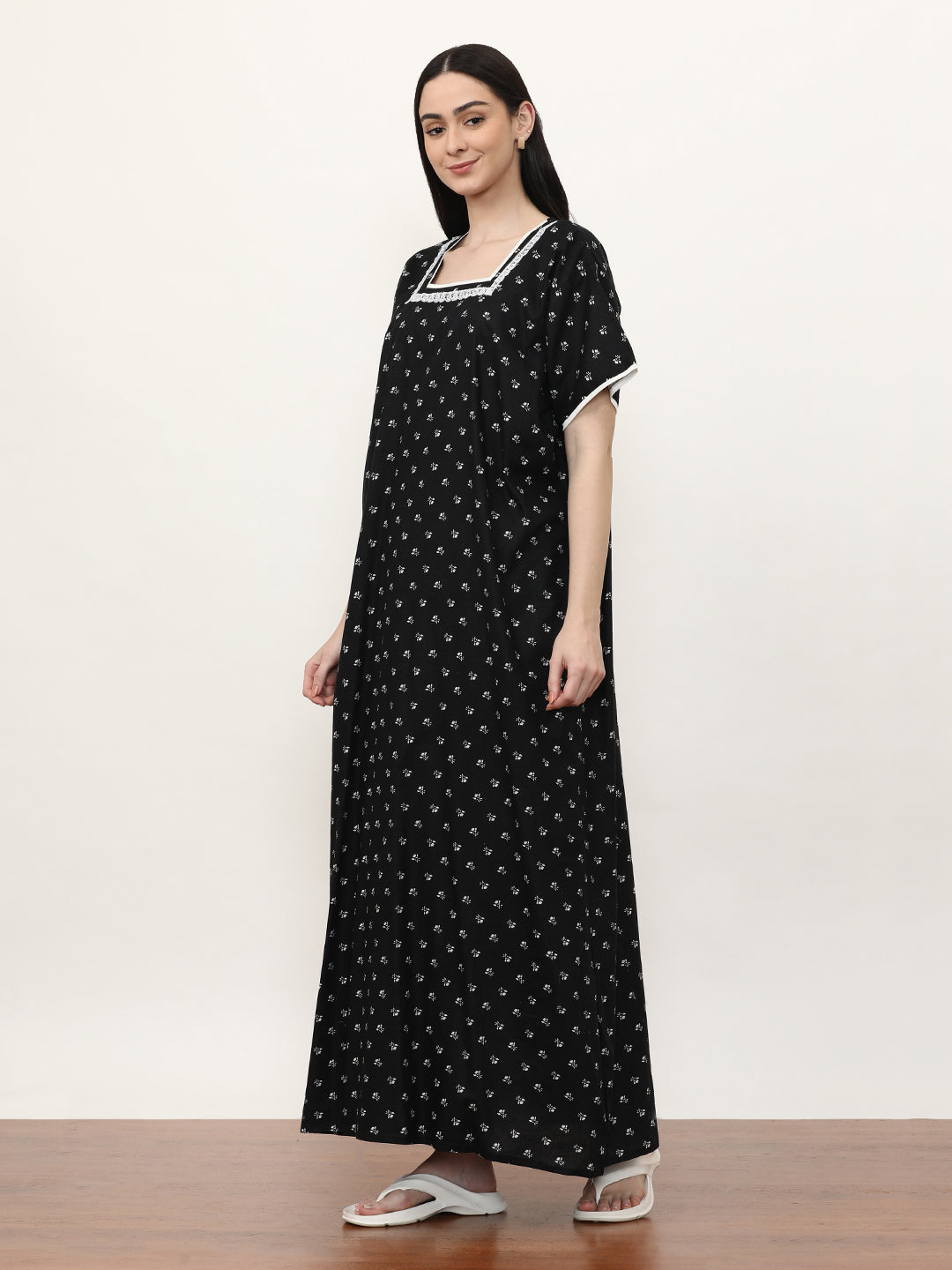 Printed Pure Cotton Maxi Nightdress