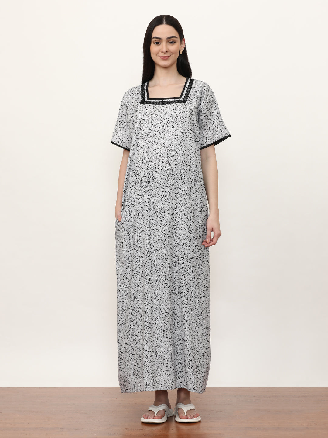 Printed Pure Cotton Maxi Nightdress