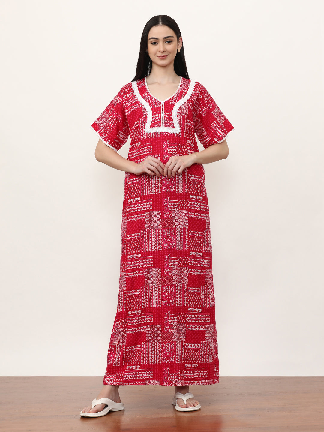 Printed Pure Cotton Maxi Nightdress