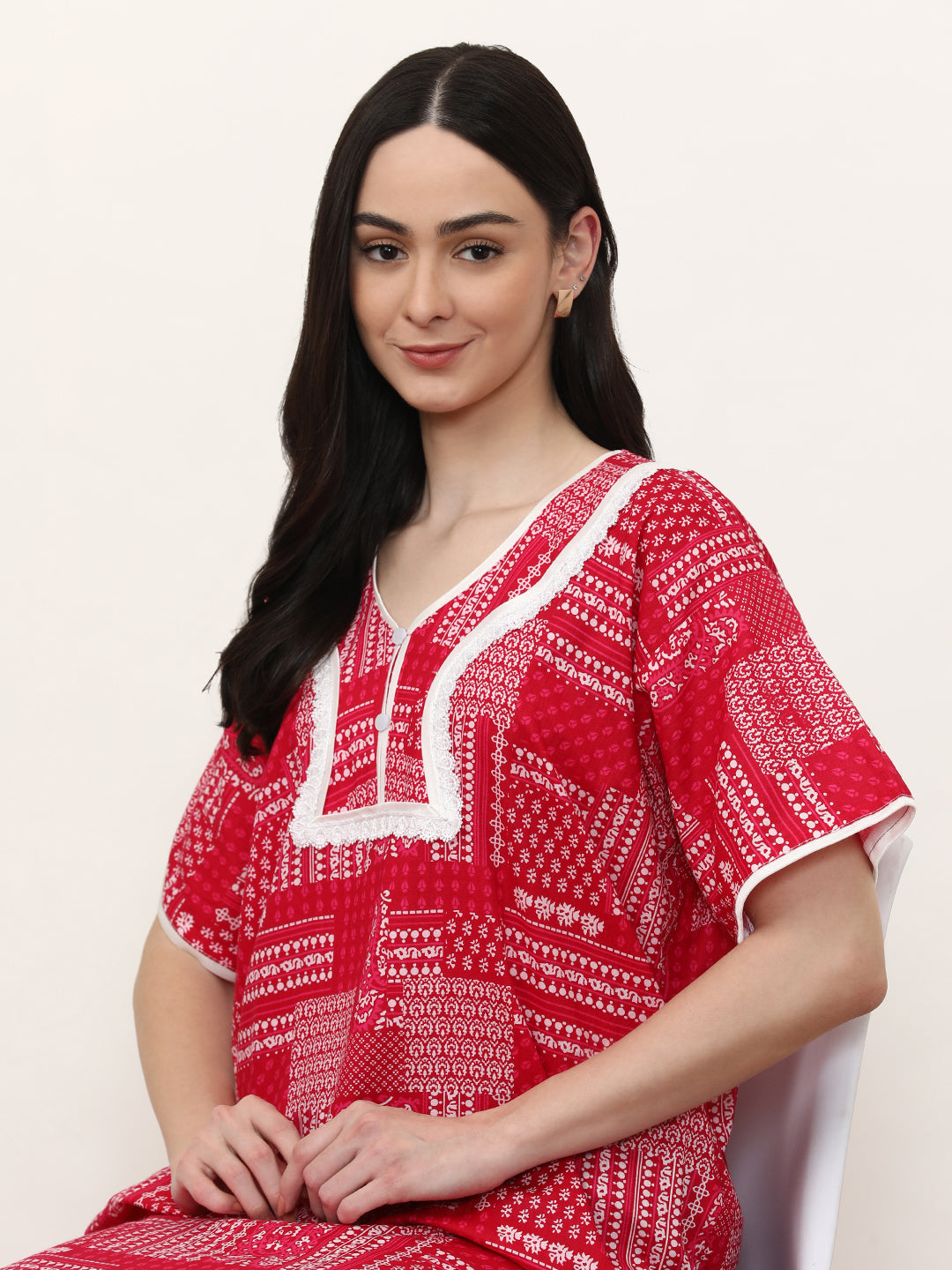 Printed Pure Cotton Maxi Nightdress