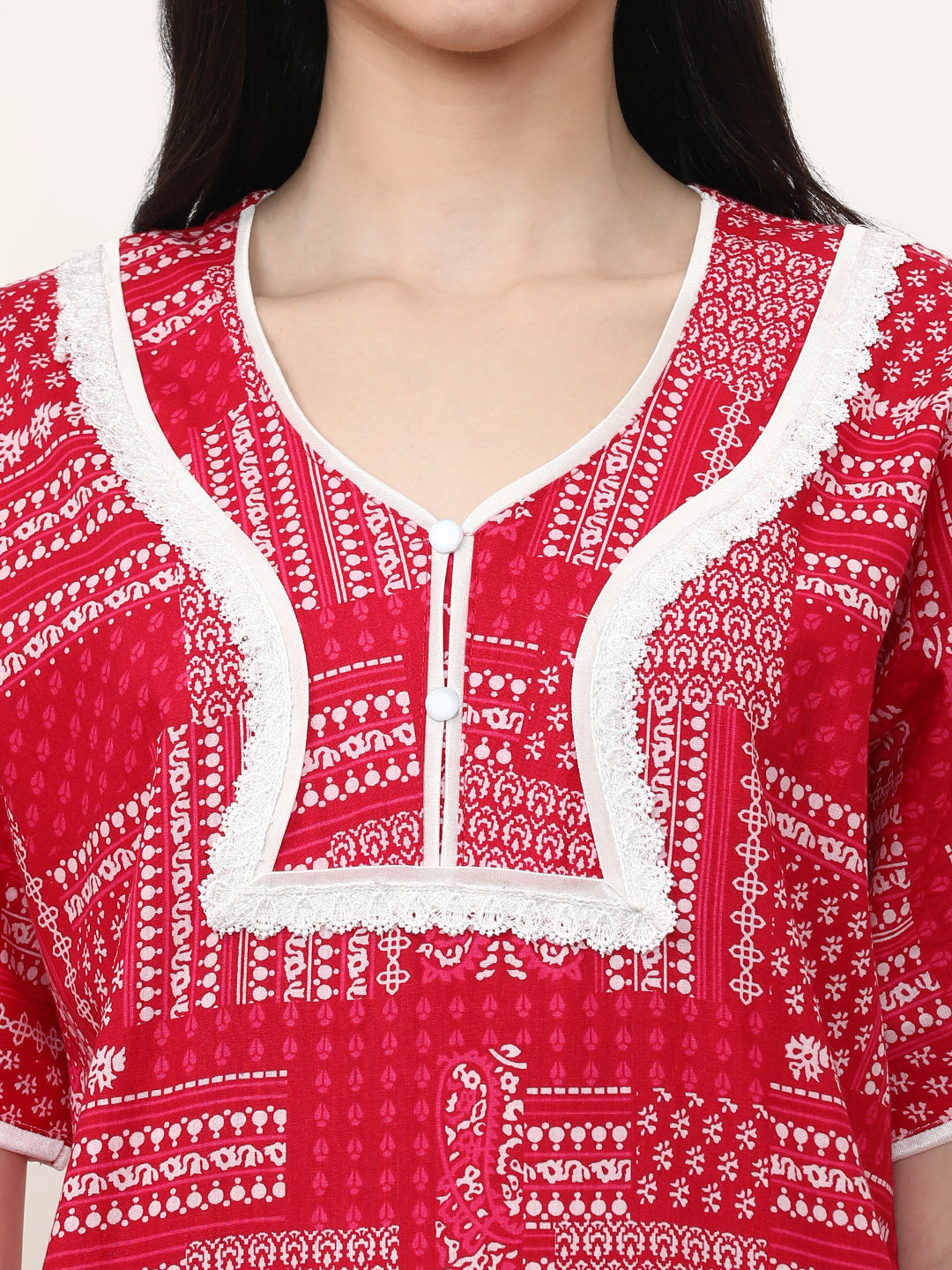 Printed Pure Cotton Maxi Nightdress