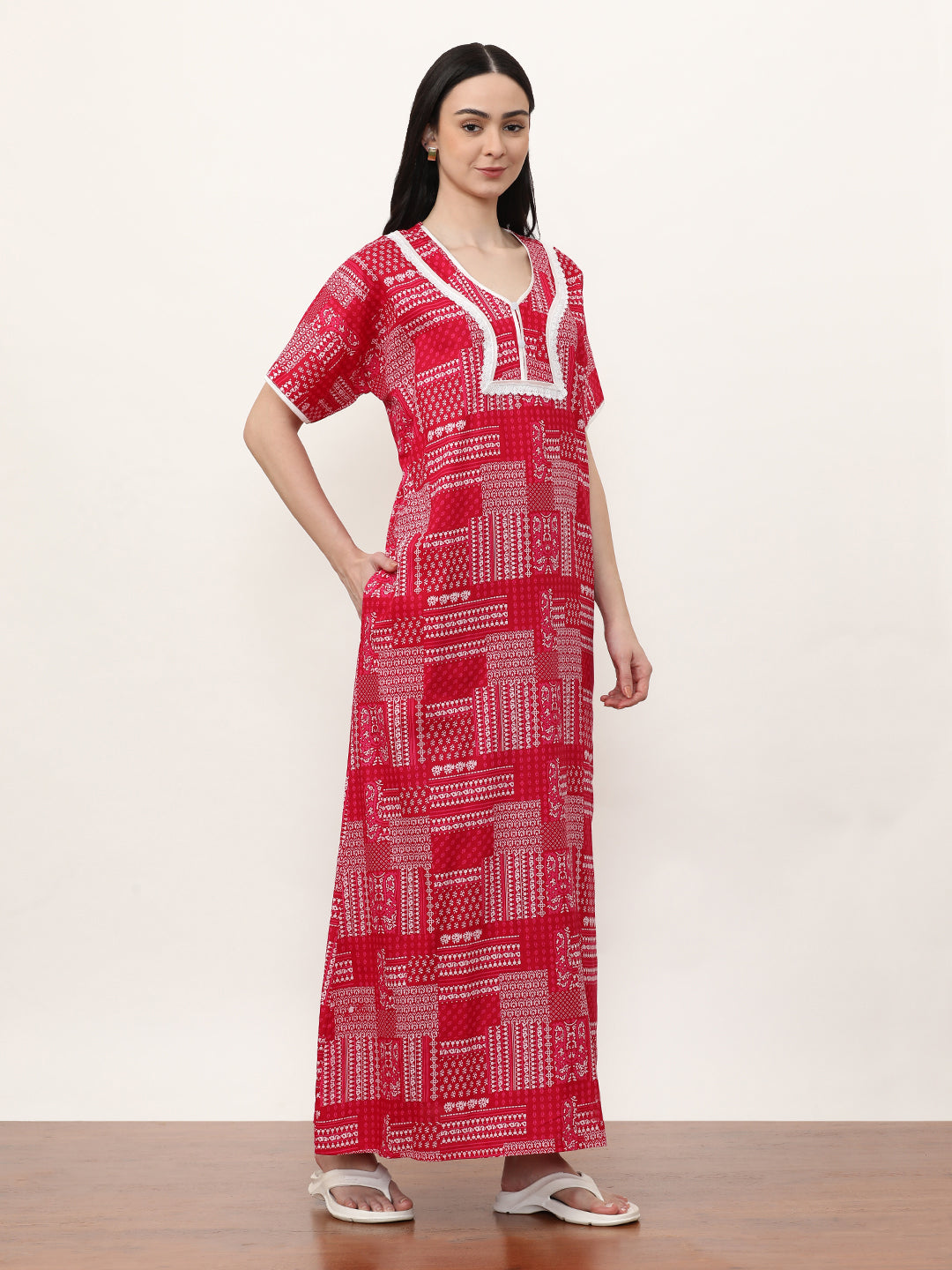 Printed Pure Cotton Maxi Nightdress