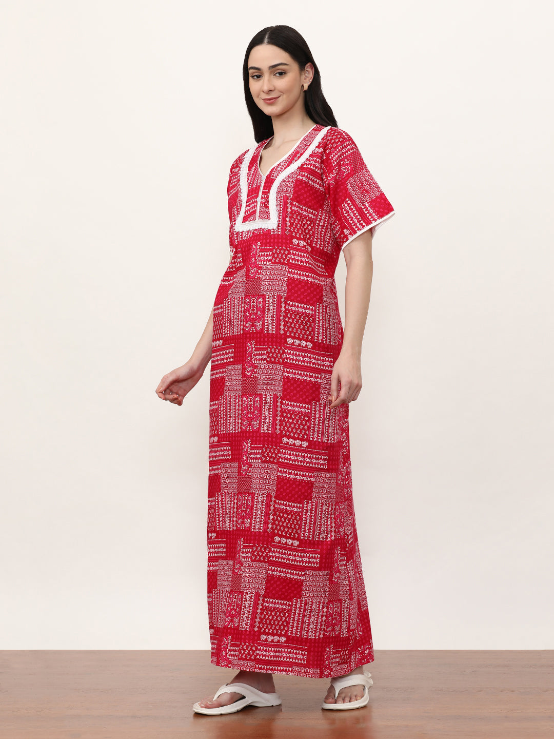 Printed Pure Cotton Maxi Nightdress