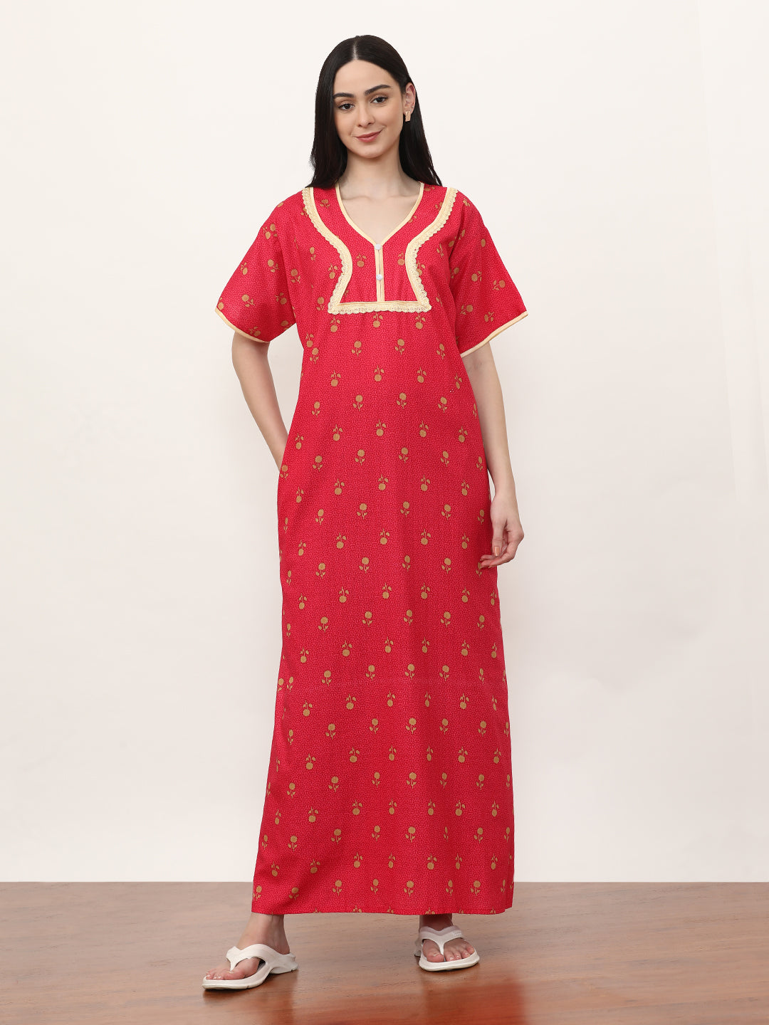 Printed Pure Cotton Maxi Nightdress