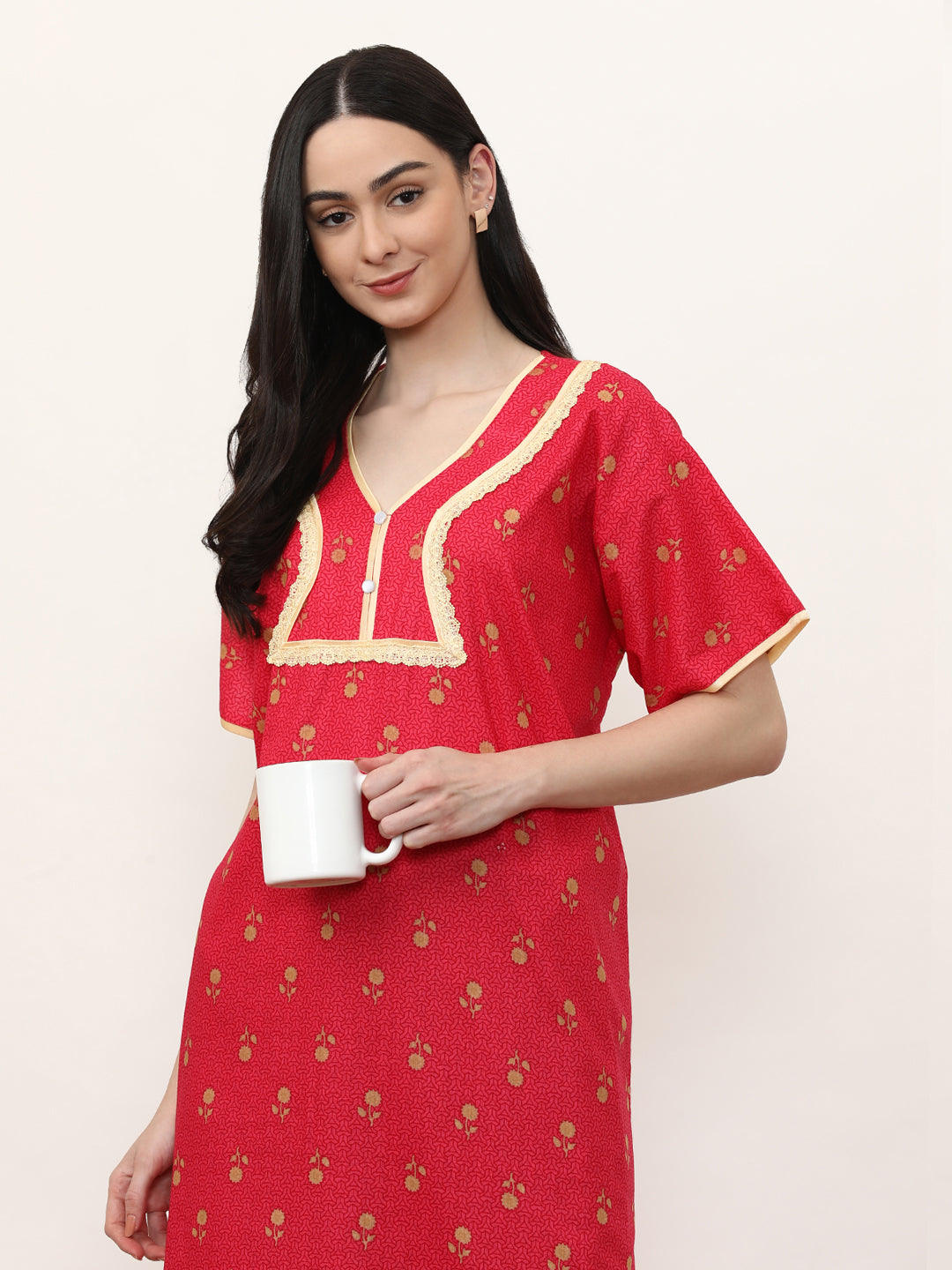 Printed Pure Cotton Maxi Nightdress