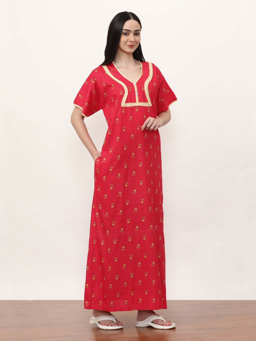 Printed Pure Cotton Maxi Nightdress