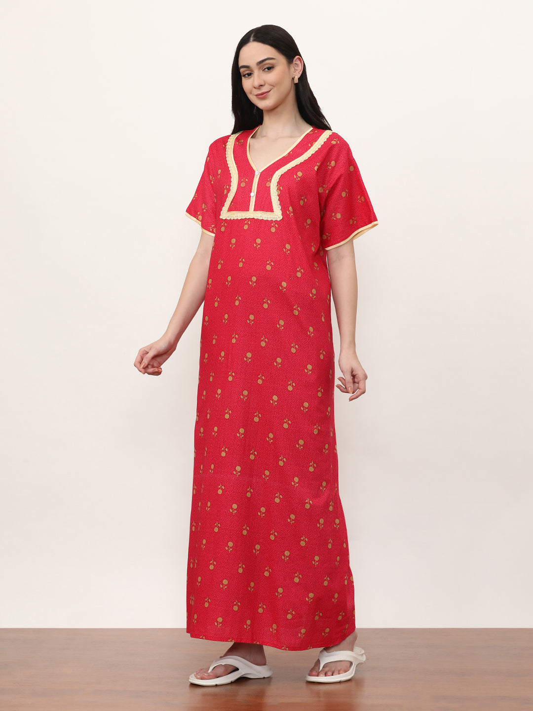 Printed Pure Cotton Maxi Nightdress