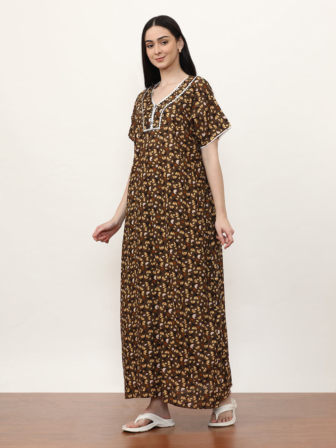 Printed Pure Cotton Maxi Nightdress