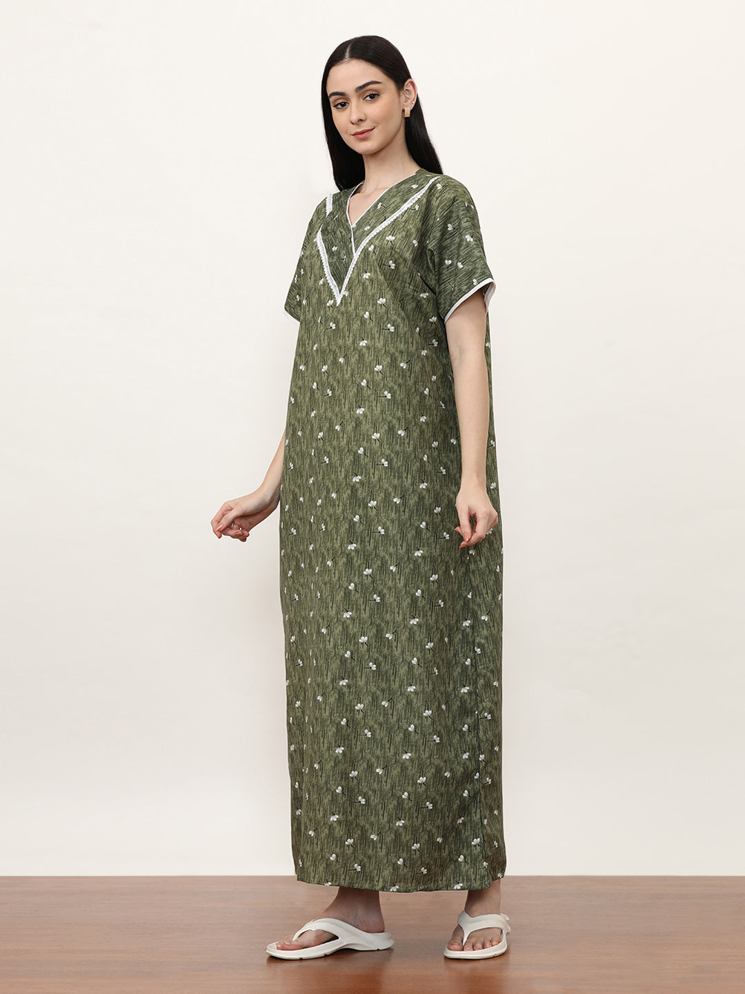 Printed Pure Cotton Maxi Nightdress