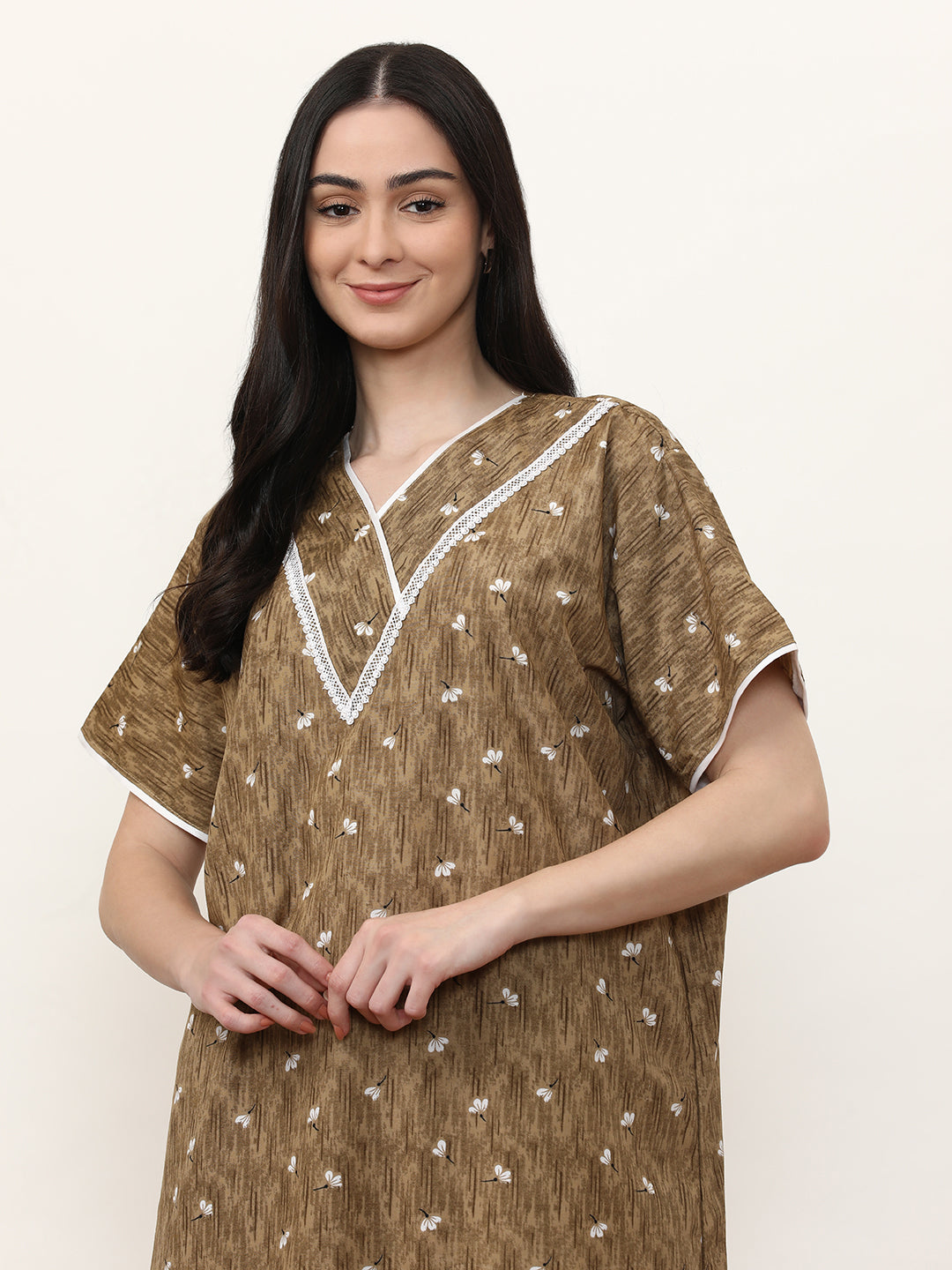 Printed Pure Cotton Maxi Nightdress