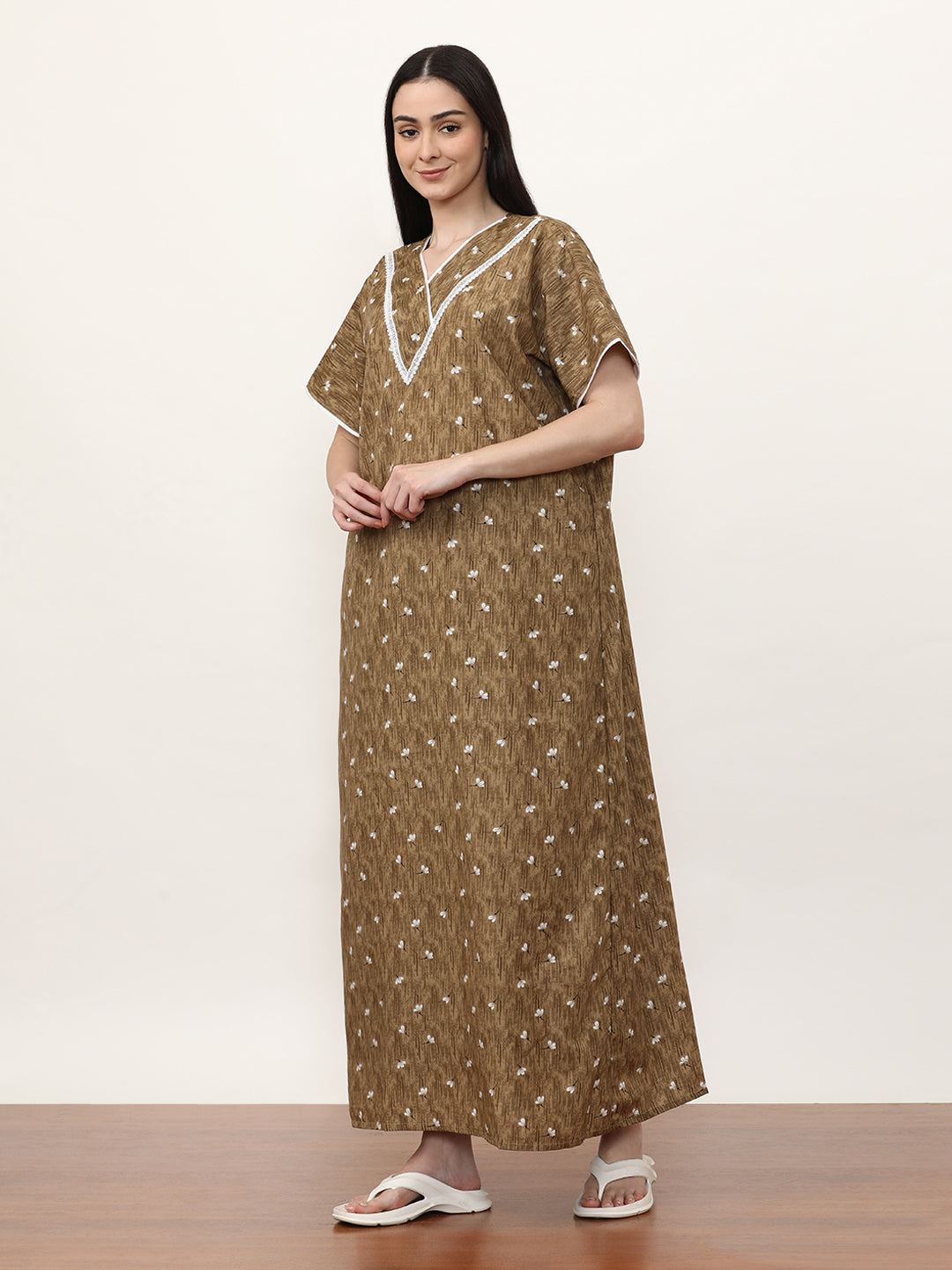 Printed Pure Cotton Maxi Nightdress