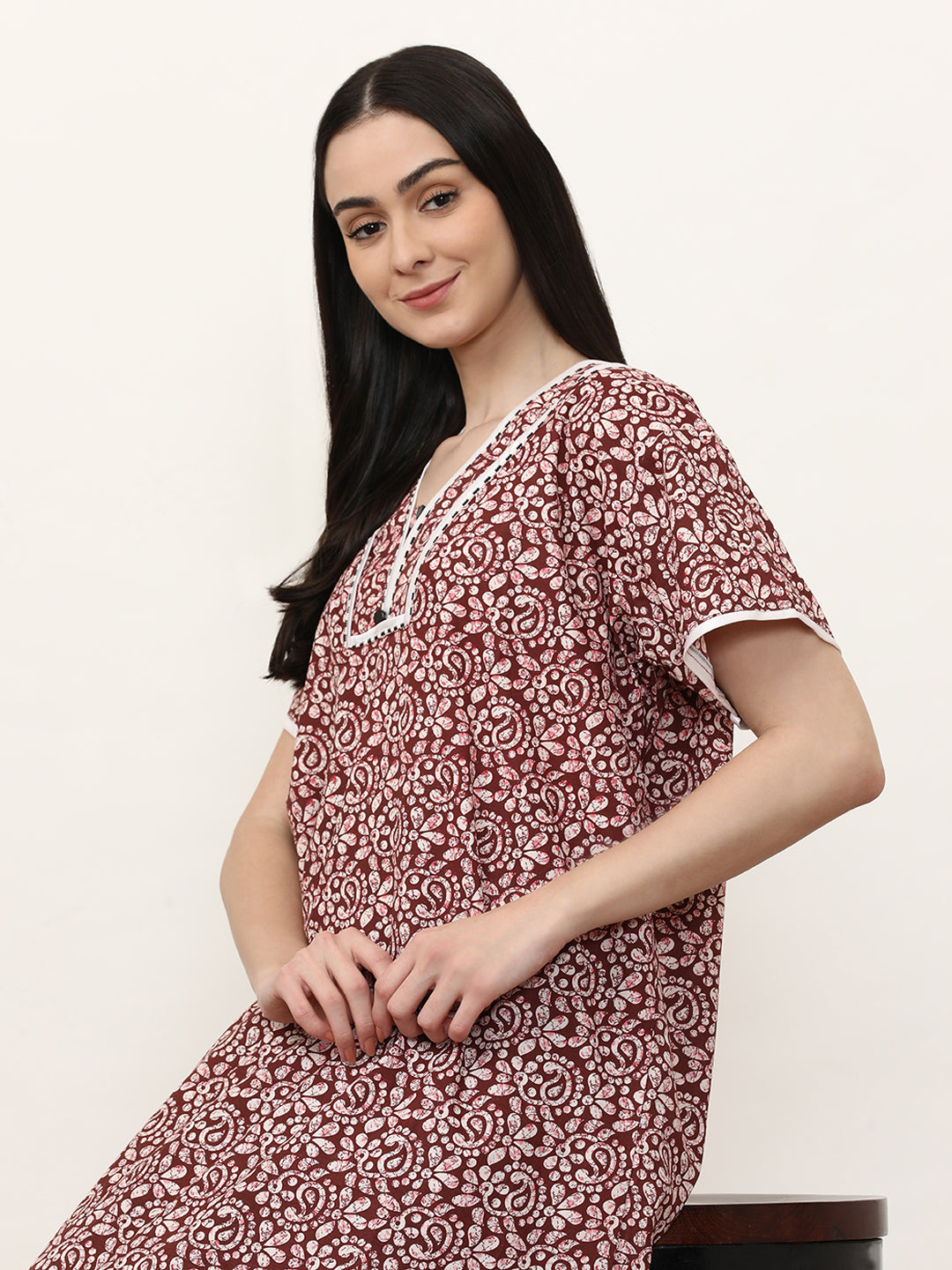 Printed Pure Cotton Maxi Nightdress