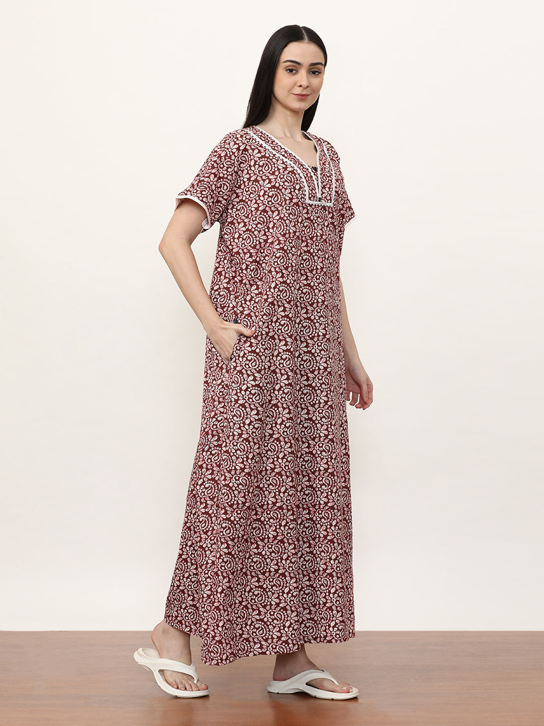Printed Pure Cotton Maxi Nightdress