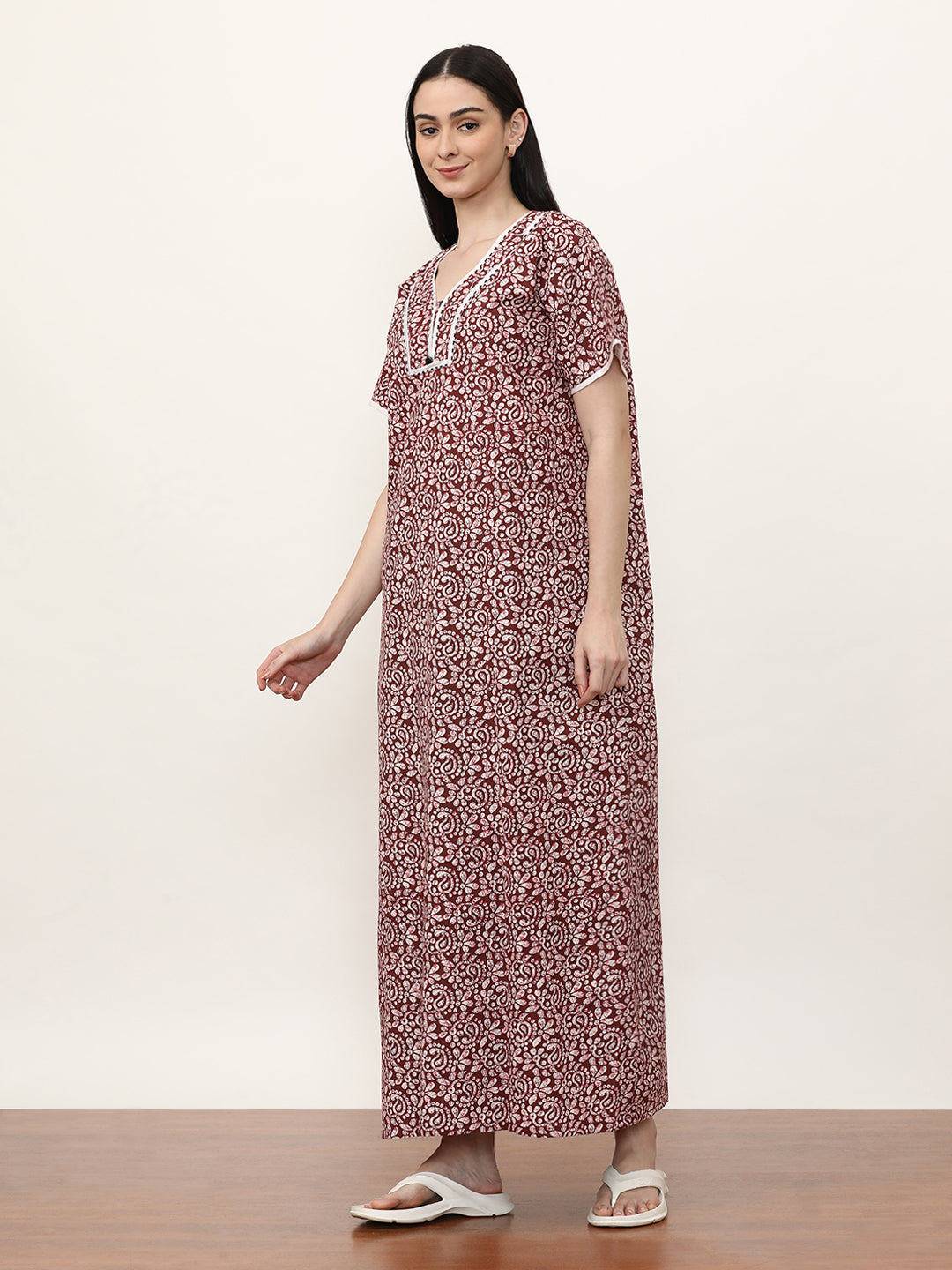 Printed Pure Cotton Maxi Nightdress