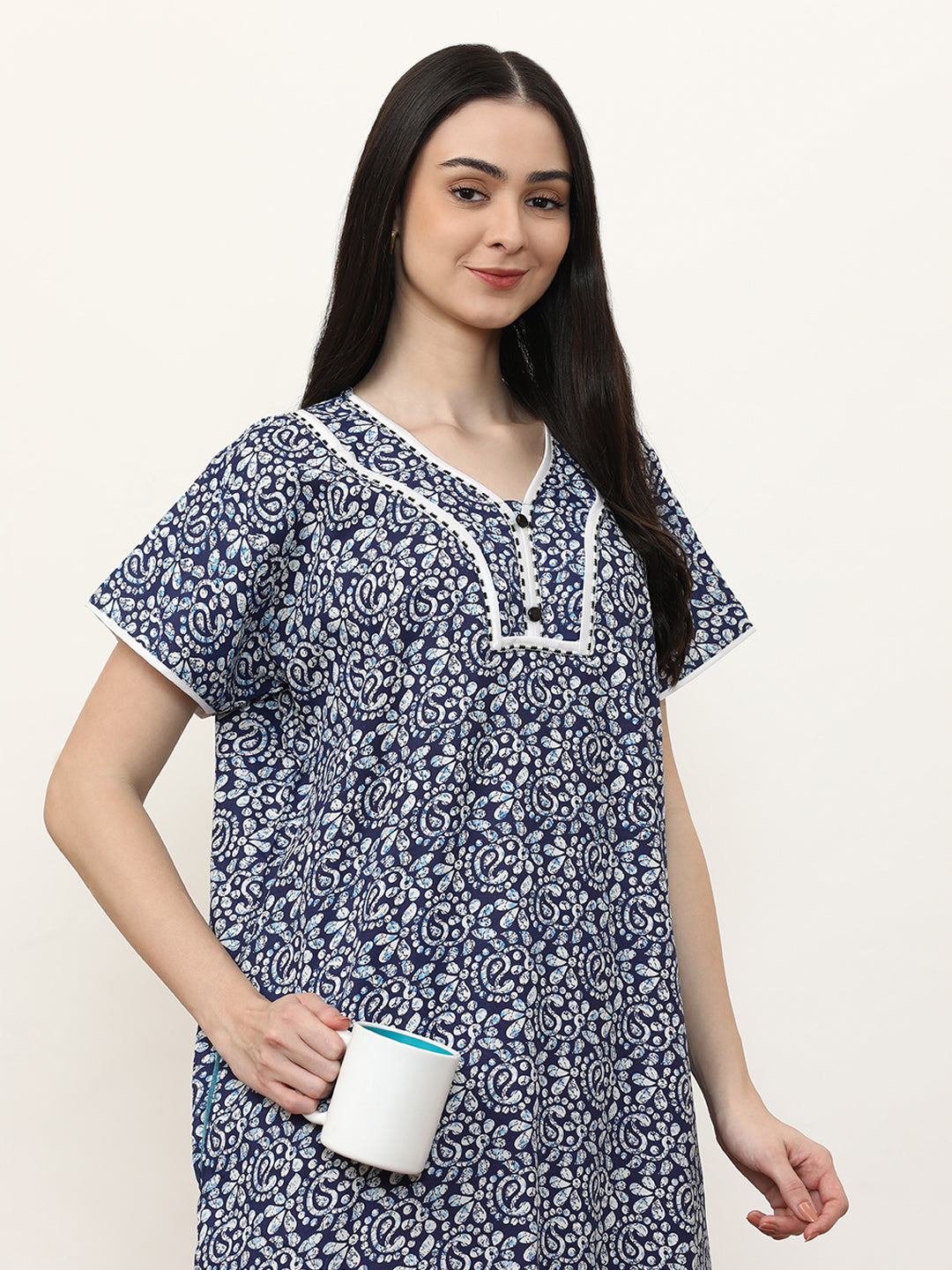 Printed Pure Cotton Maxi Nightdress