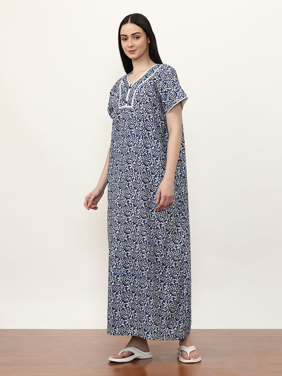 Printed Pure Cotton Maxi Nightdress
