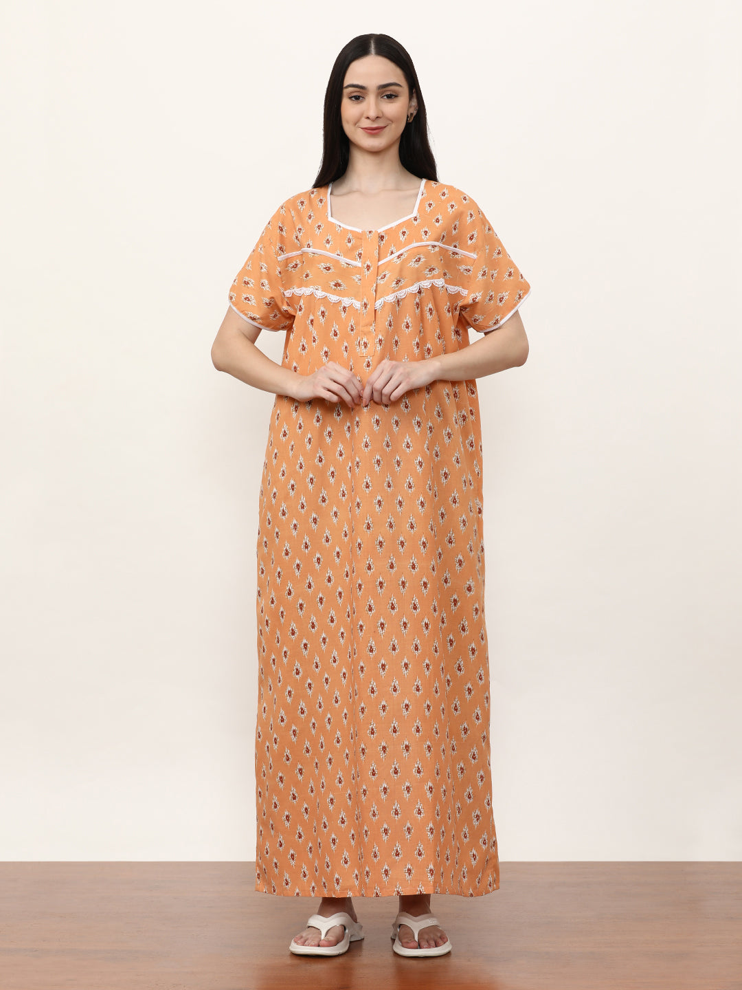 Printed Pure Cotton Maxi Nightdress