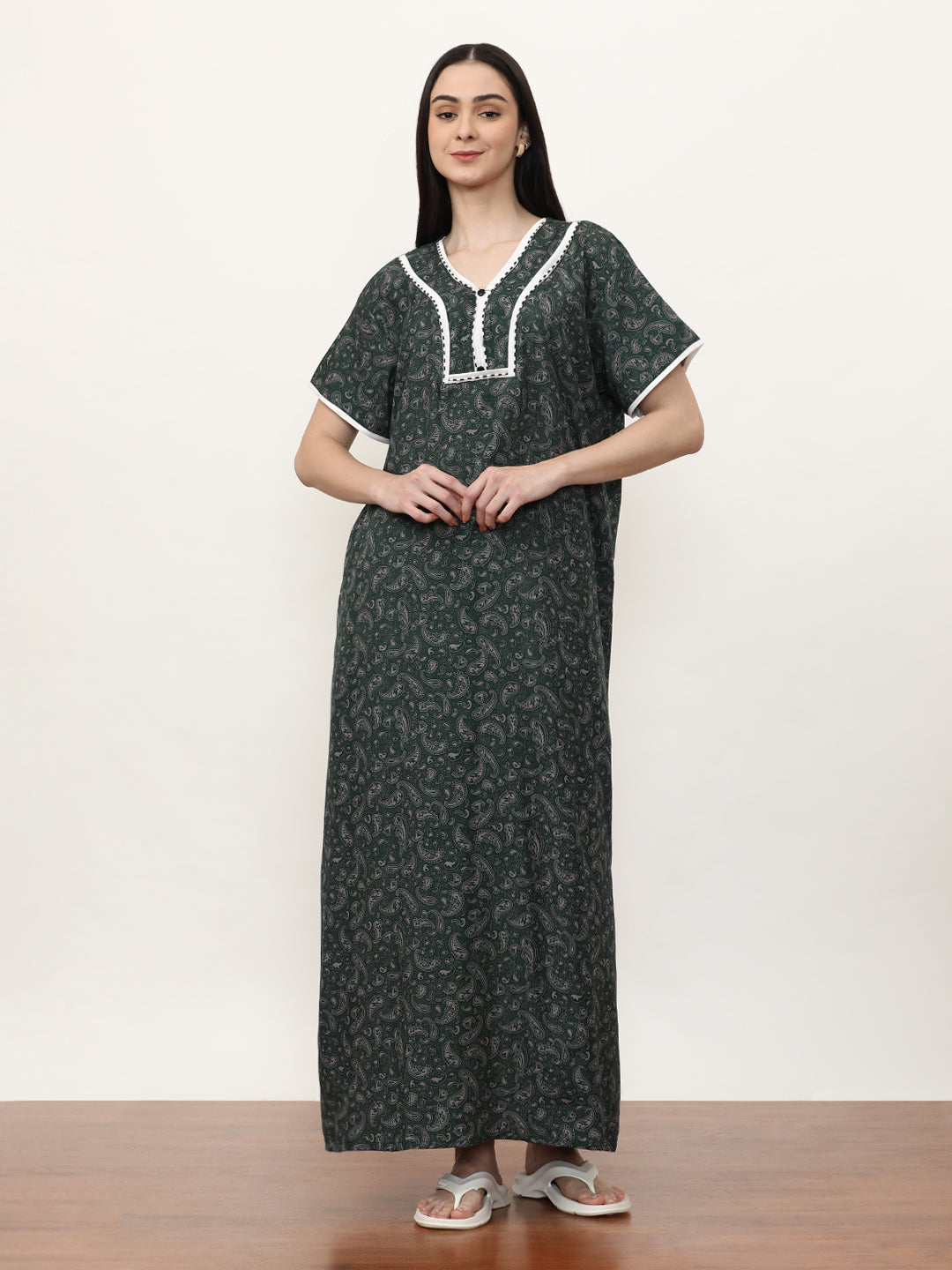 Printed Pure Cotton Maxi Nightdress