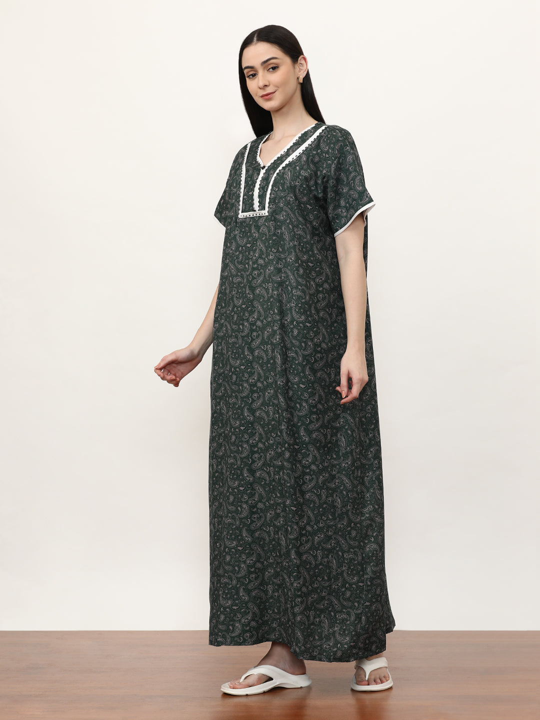 Printed Pure Cotton Maxi Nightdress