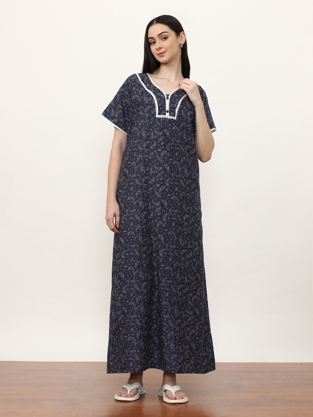 Printed Pure Cotton Maxi Nightdress