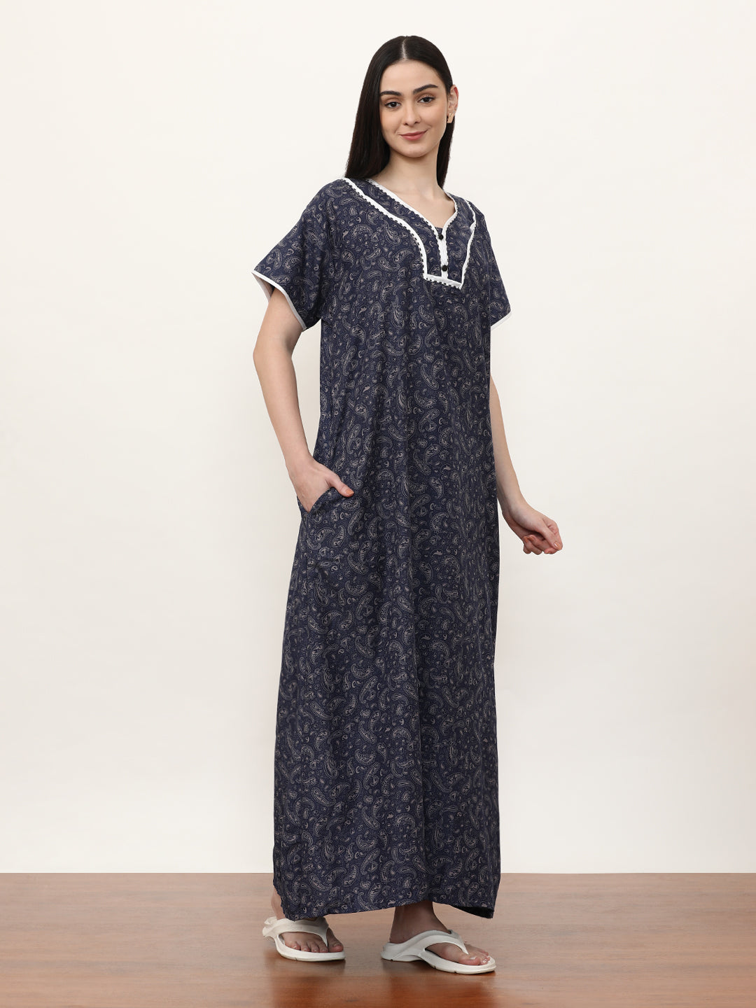 Printed Pure Cotton Maxi Nightdress