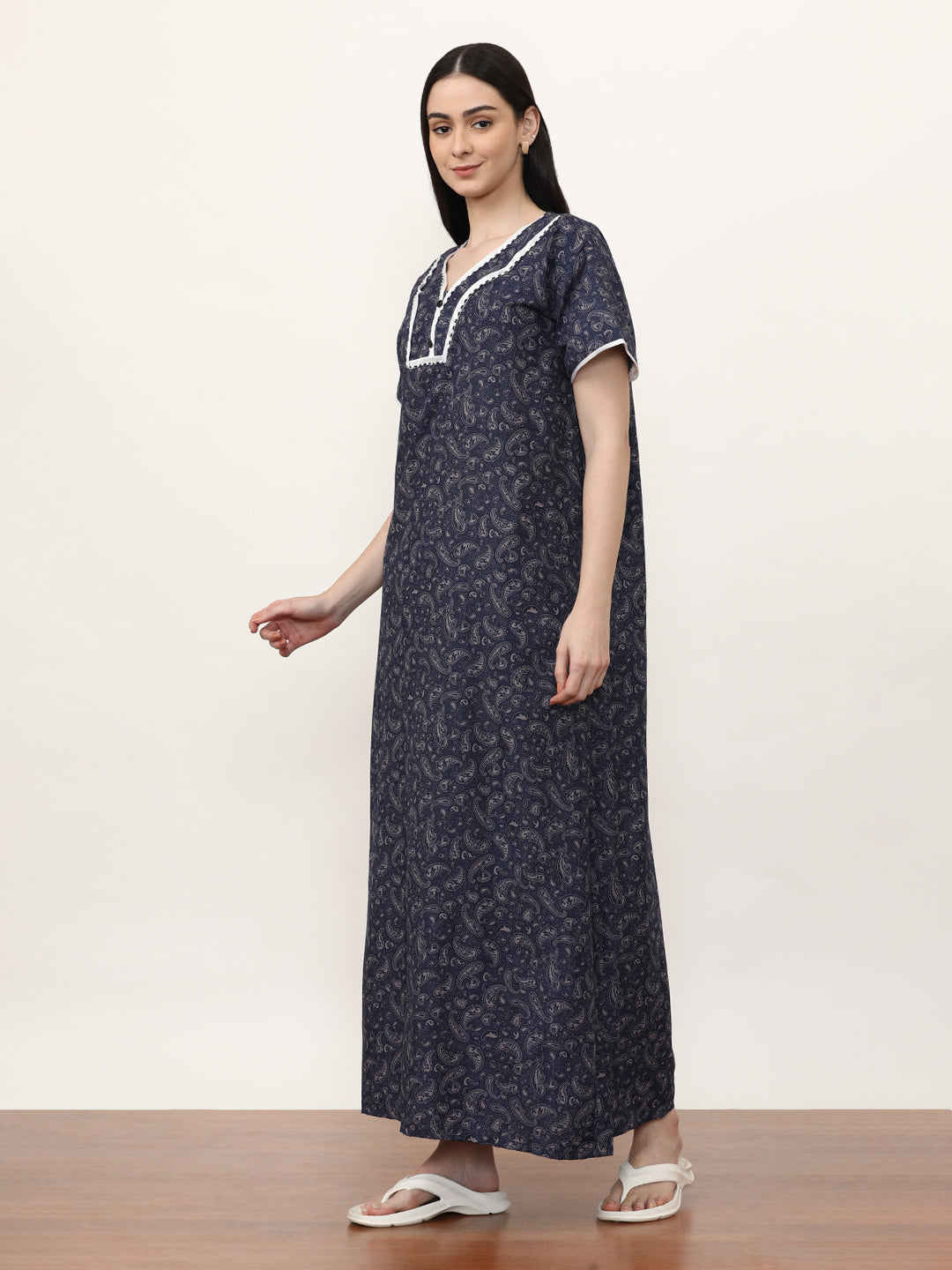 Printed Pure Cotton Maxi Nightdress