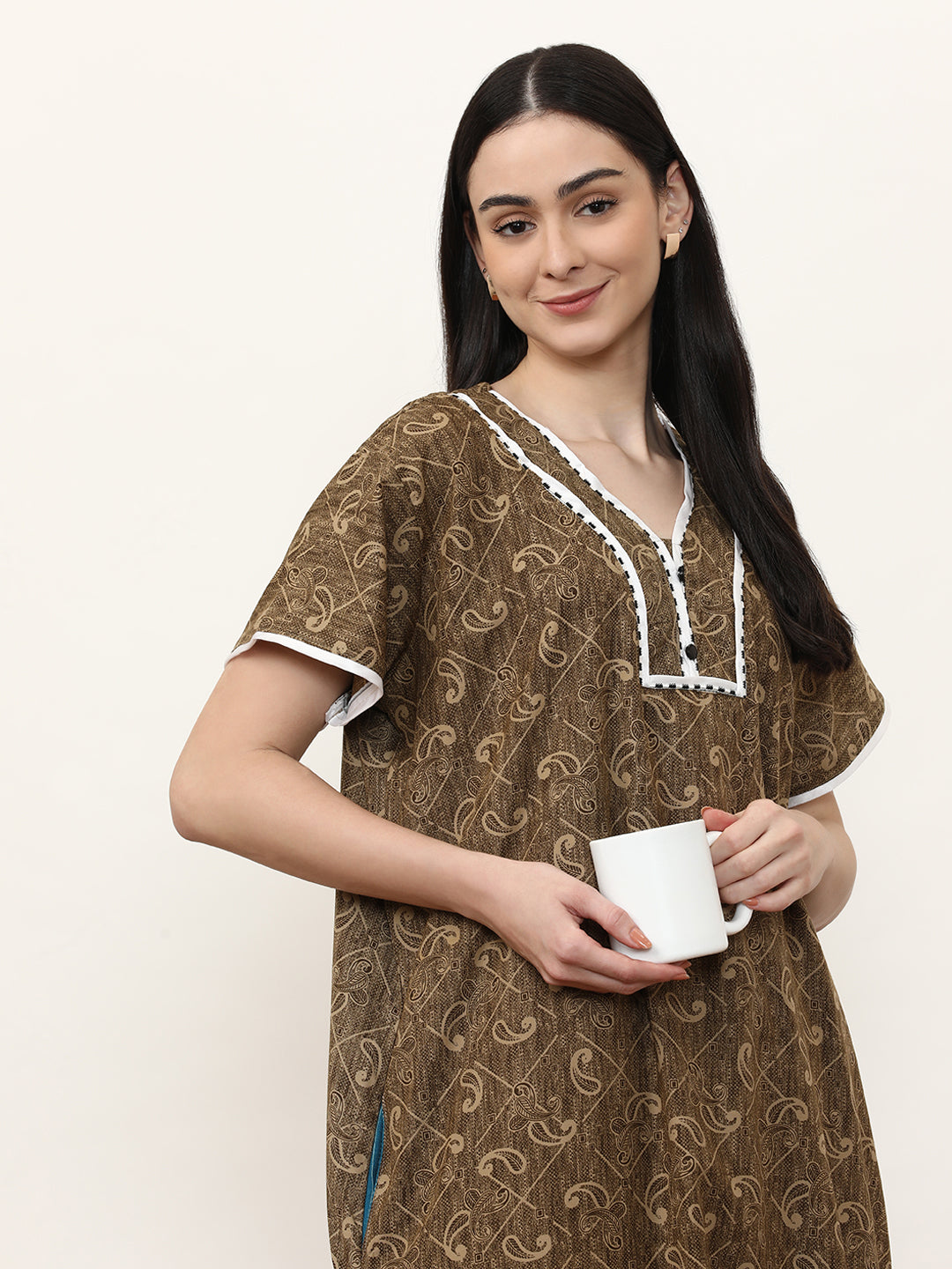 Printed Pure Cotton Maxi Nightdress