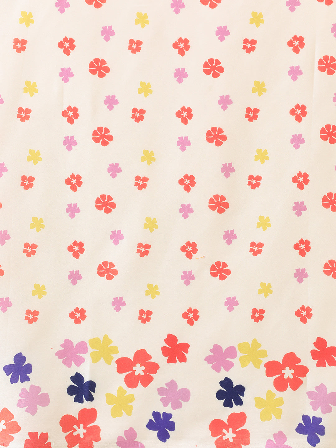 Floral Satin Saree with Unstiched Blouse