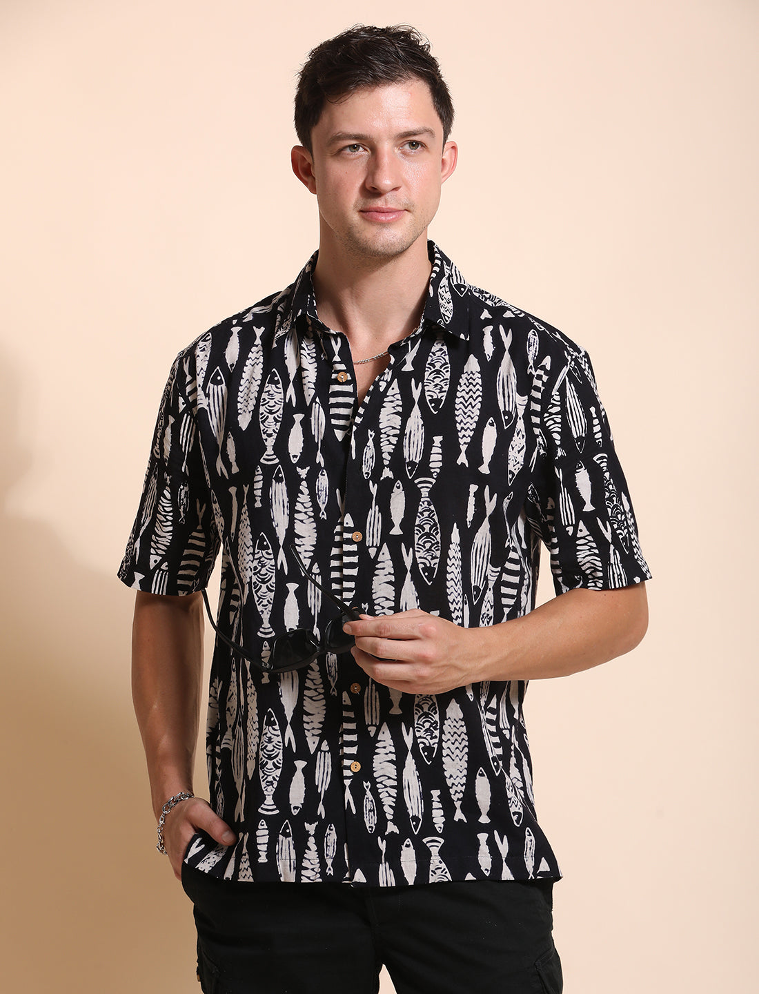 Pure Cotton Printed Casual Indie Shirt