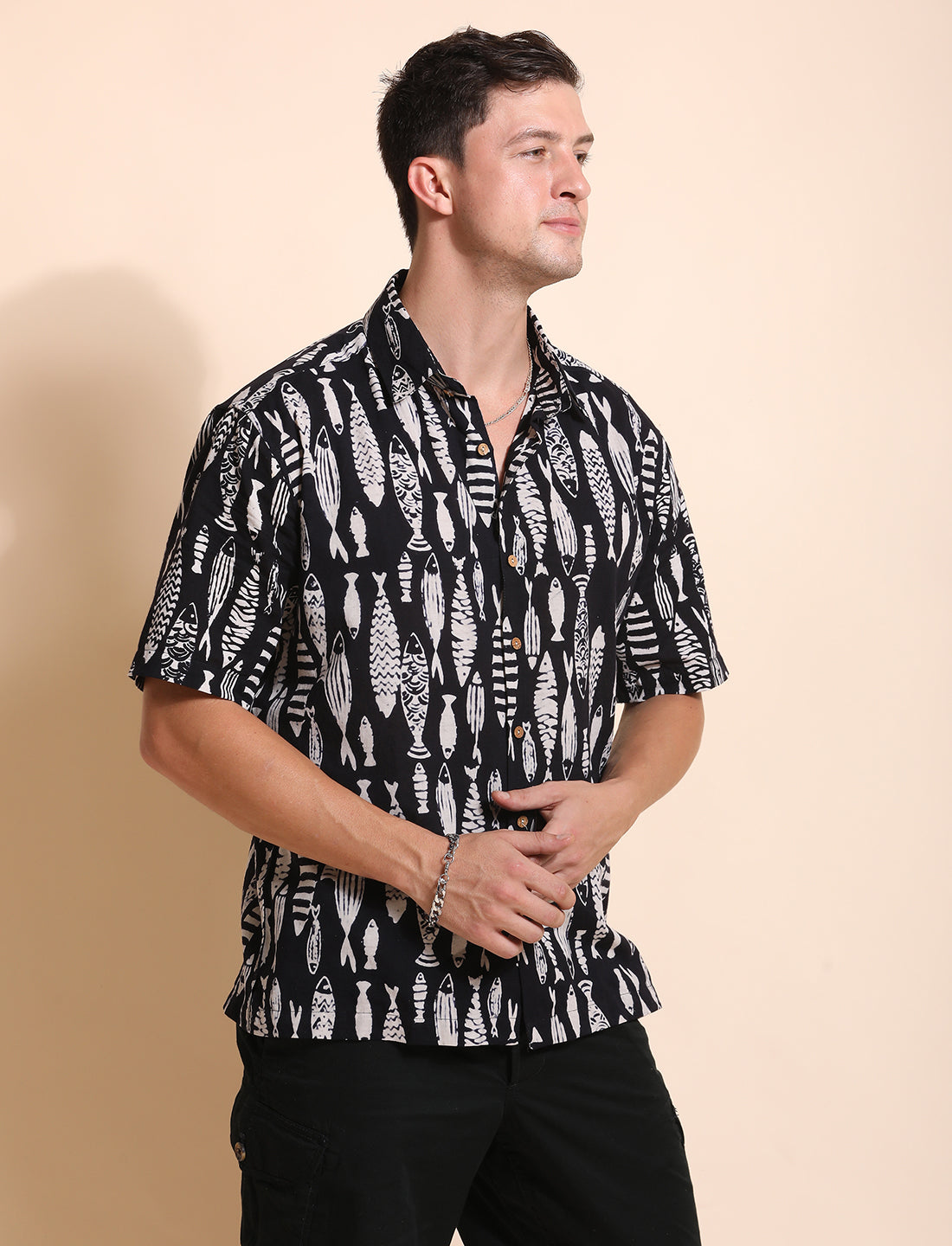 Pure Cotton Printed Casual Indie Shirt