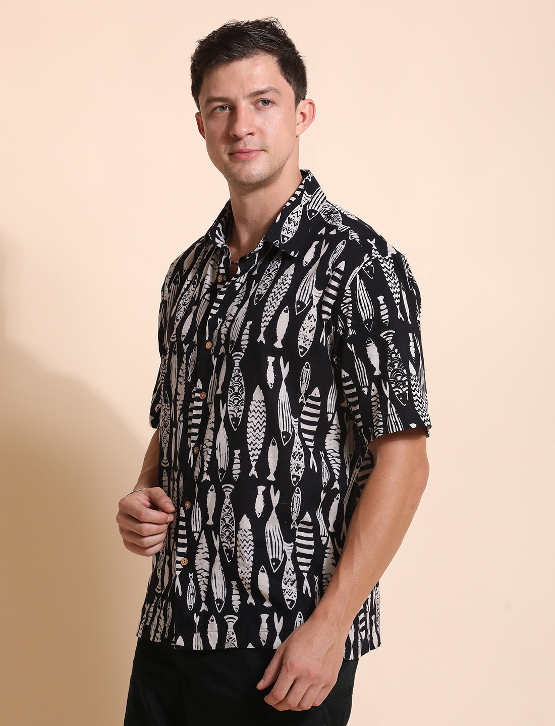 Pure Cotton Printed Casual Indie Shirt
