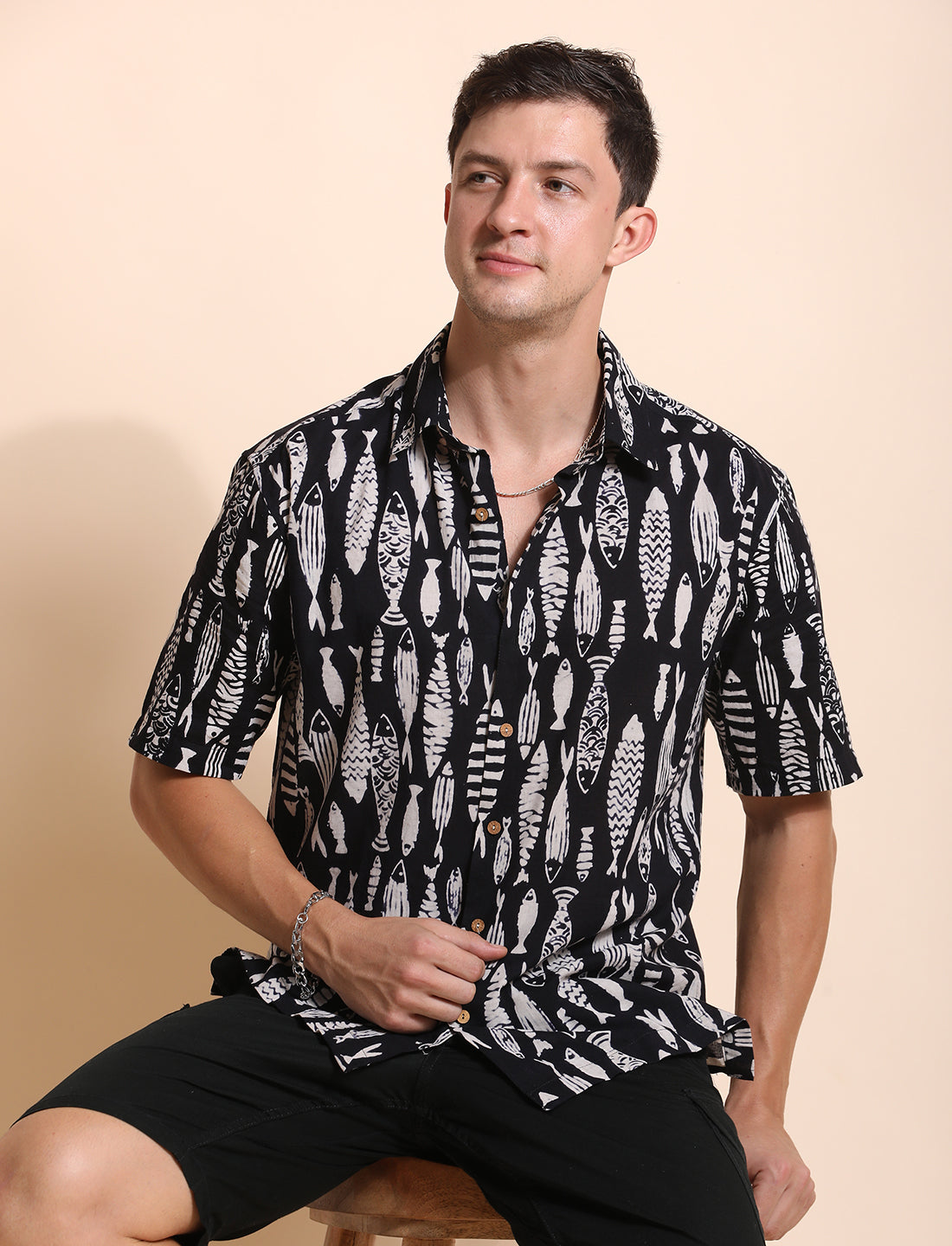 Pure Cotton Printed Casual Indie Shirt