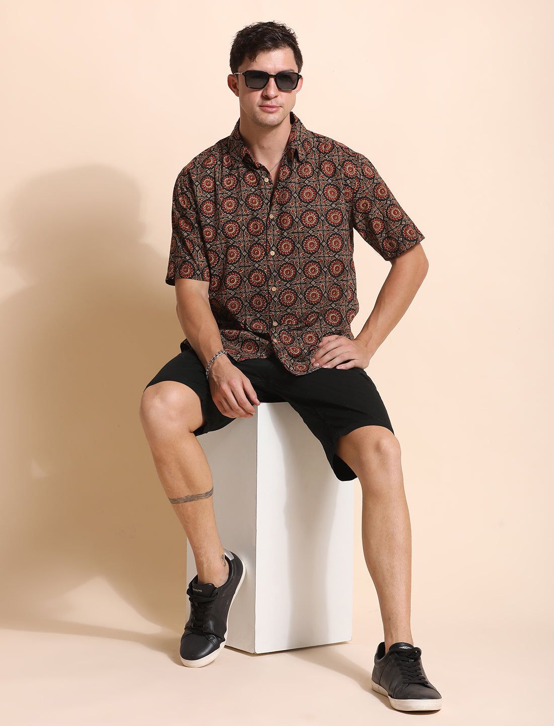 Pure Cotton Printed Casual Indie Shirt