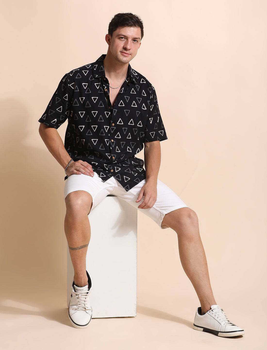 Pure Cotton Printed Casual Indie Shirt