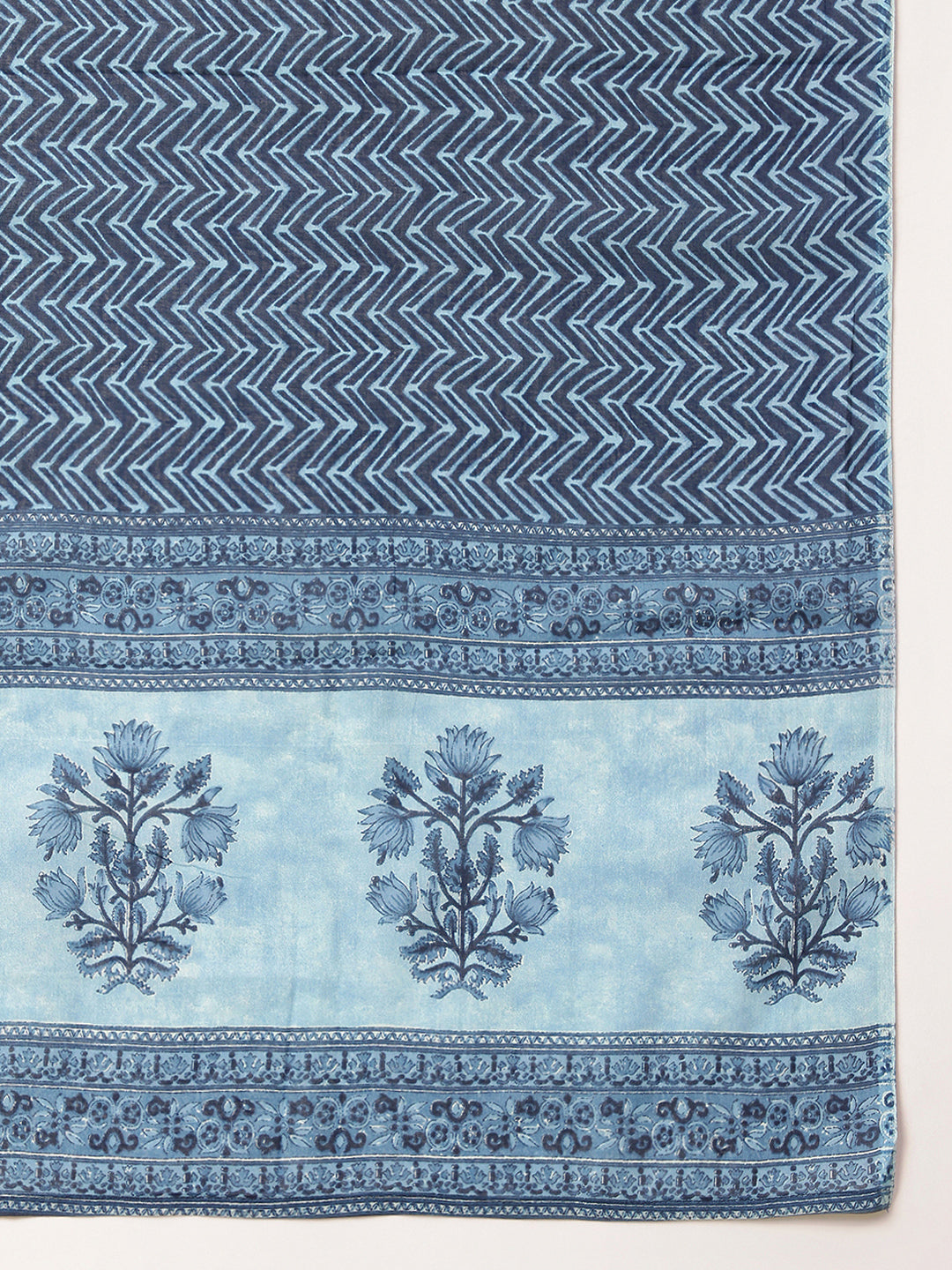 Floral Embroidered Straight Pure Cotton Kurta & Trousers Sets