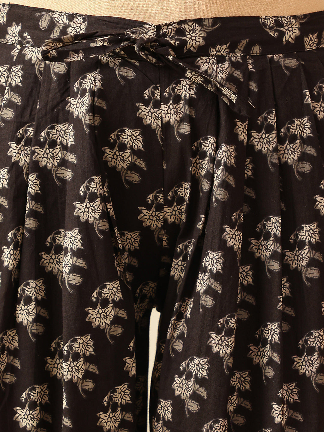 Floral Embroidered A-Line Pure Cotton Kurta & Salwar Sets