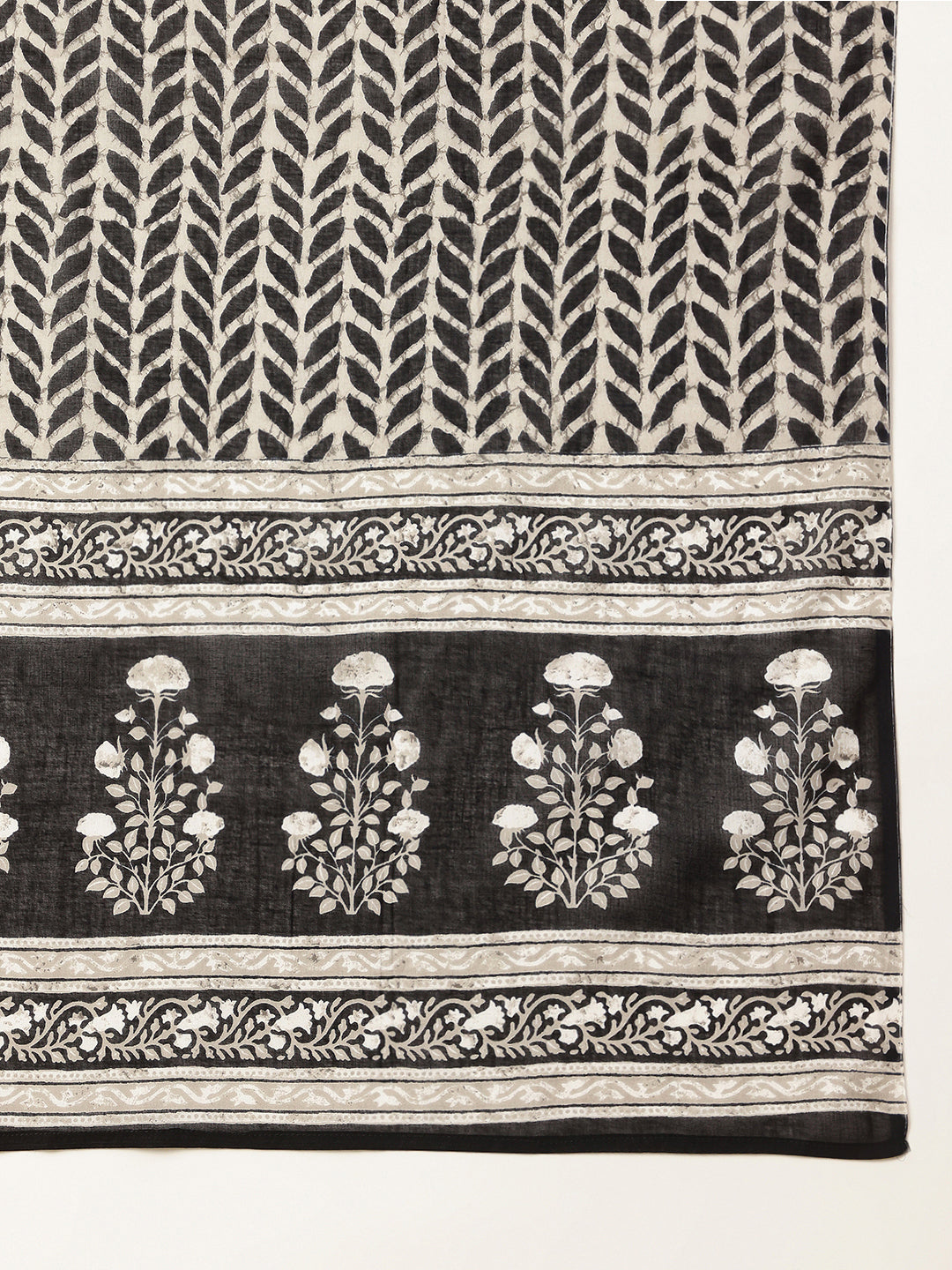 Floral Embroidered Straight Pure Cotton Kurta & Trousers Sets