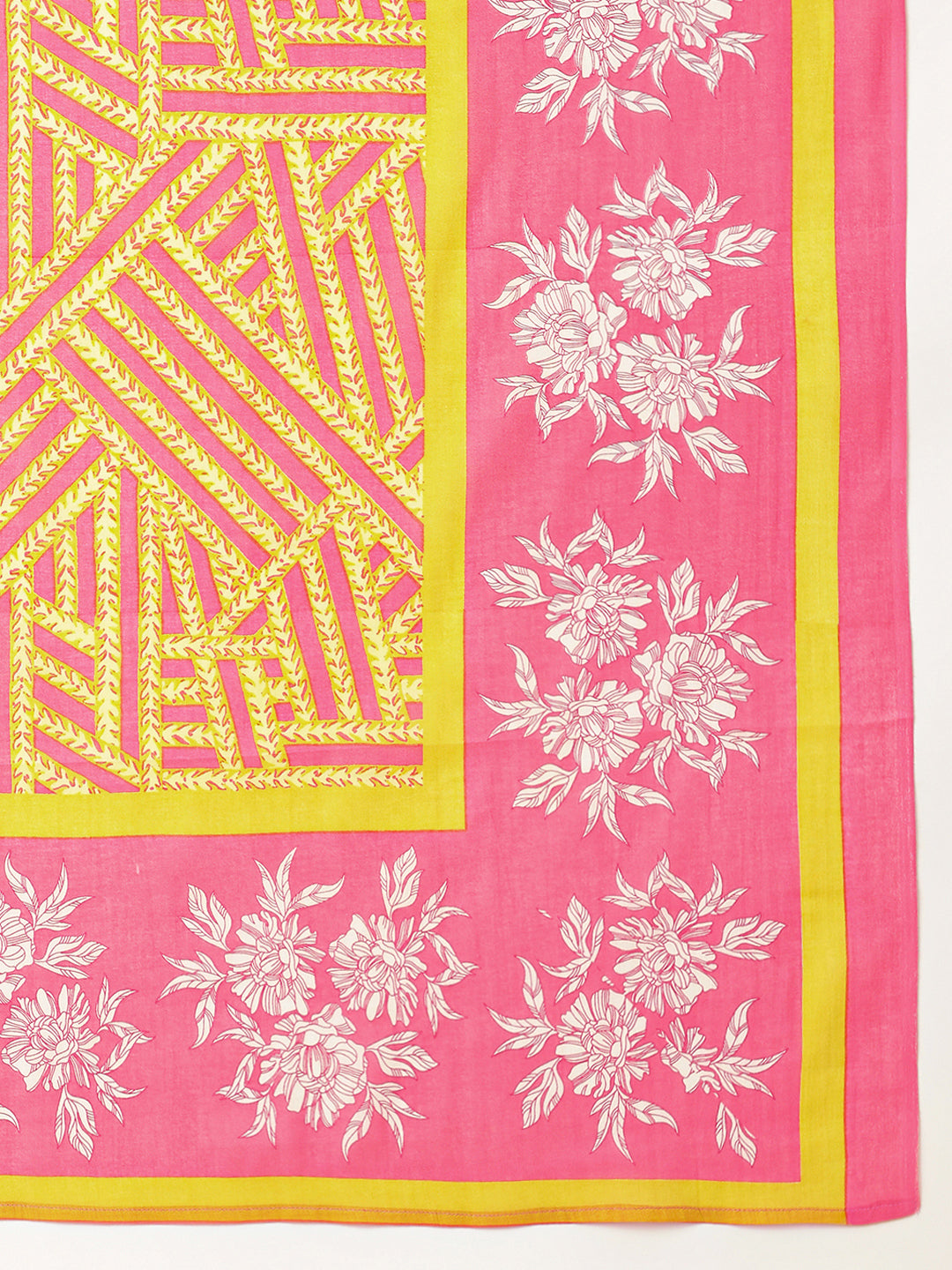 Floral Embroidered Straight Pure Cotton Kurta & Trousers Sets