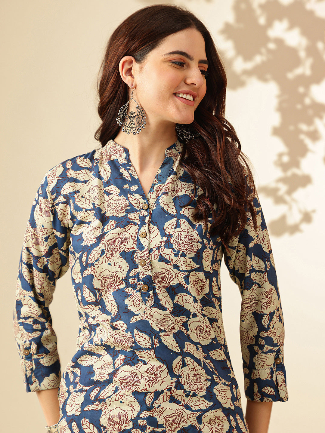 Floral Printed Straight Floral Kurta