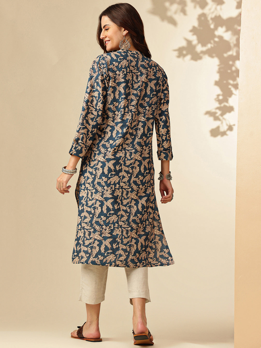 Floral Printed Straight Floral Kurta