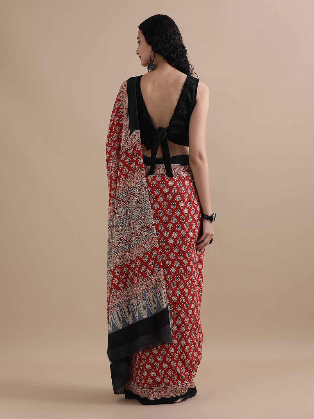 Ready To Wear Mulmul Cotton Floral Printed Saree with Unstiched Blouse