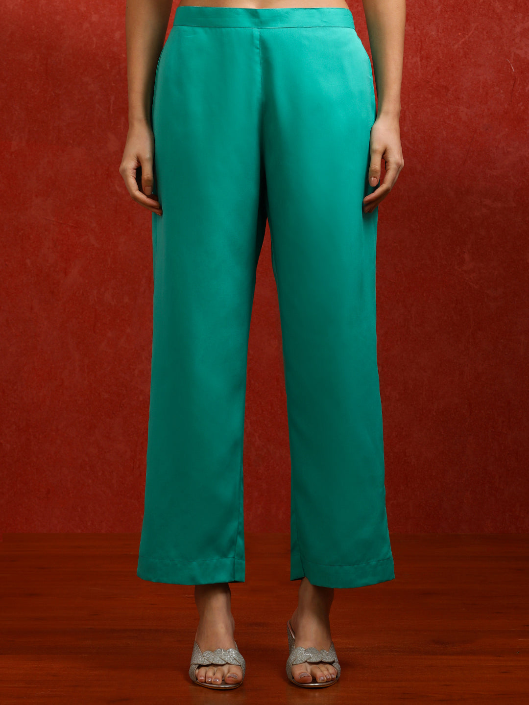 Floral Embroidered A-Line Kurta & Trousers Sets