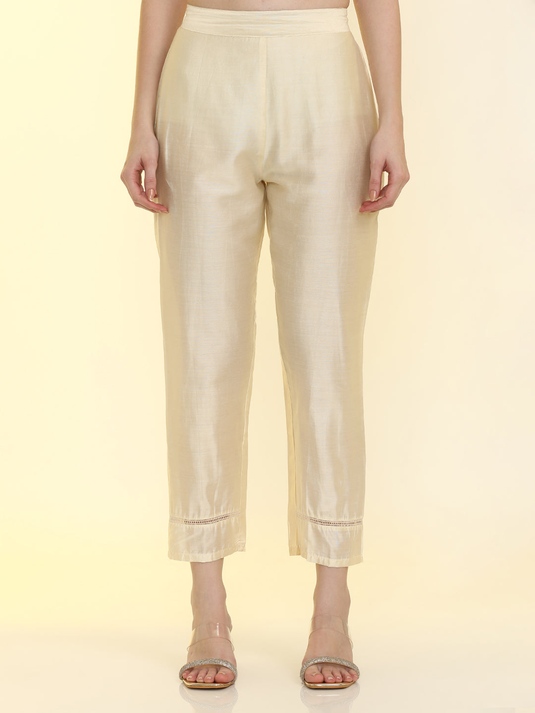 Floral Printed Silk Blend Straight Kurta & Trousers Sets