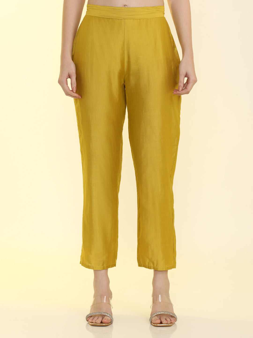 Geometric Embroidered Silk Blend Straight Kurta & Trousers Sets