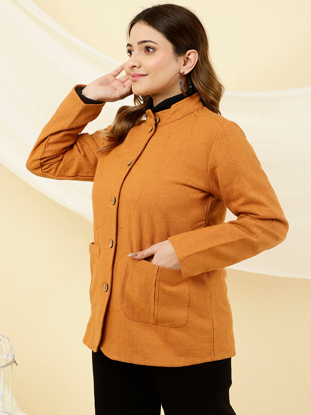 Mustard Quilted Jacket