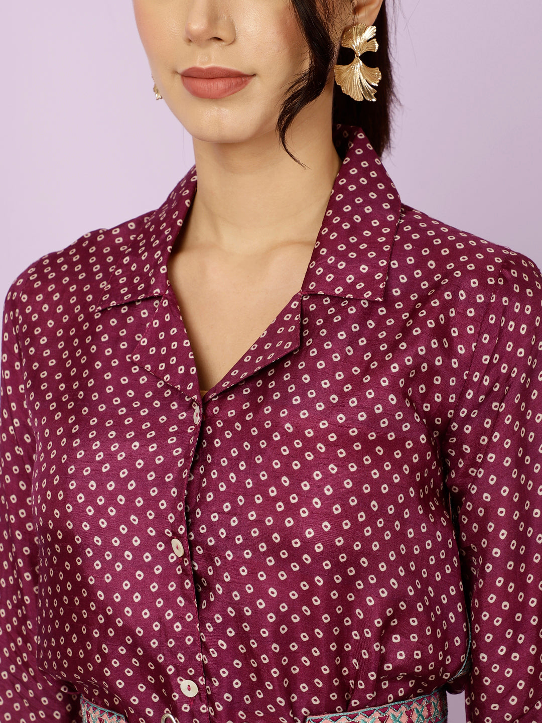 Bandhani Printed And Embroidered Festive Co-ord Set