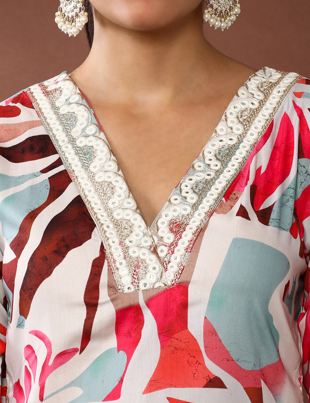 Floral Embroidered Kurta & Trousers Sets