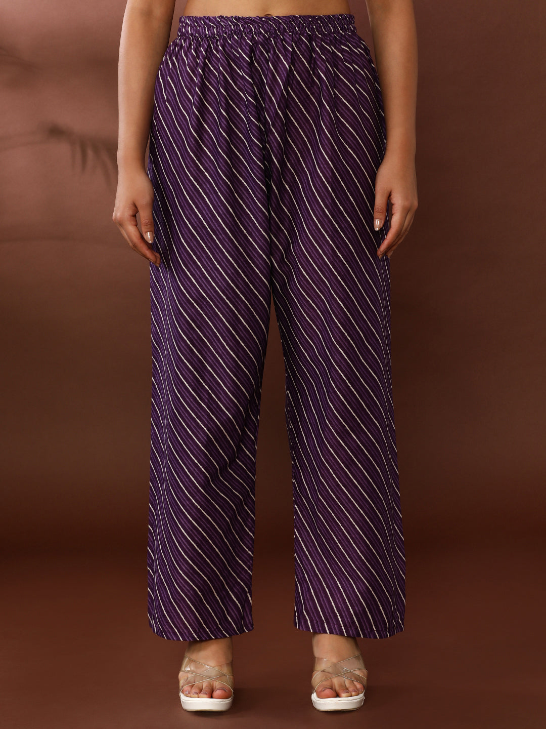 Floral Embroidered A-Line Pure Cotton Kurta & Palazzos Sets