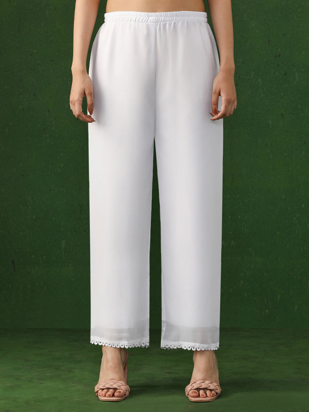 Floral Embroidered Straight Chanderi Silk Kurta & Trousers Sets